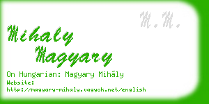 mihaly magyary business card